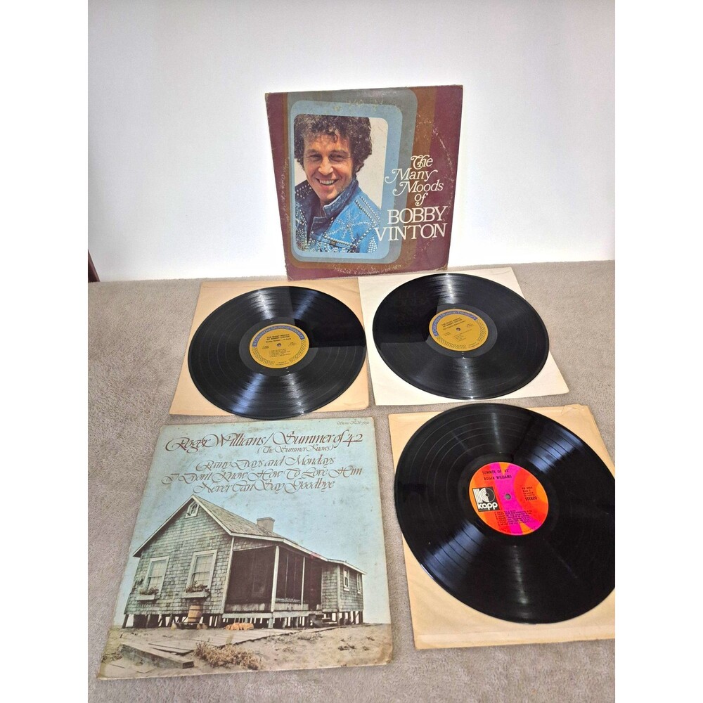 Bobby Vinton / Roger Williams Many Moods / Summer of '42 12" Stereo LP Lot